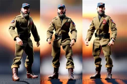 G.i. Joe toy camouflage doll beard with boots full body in package