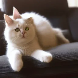 cute cat on sofa