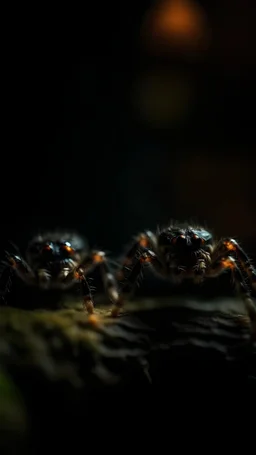 Beautiful spiders in the DARK
