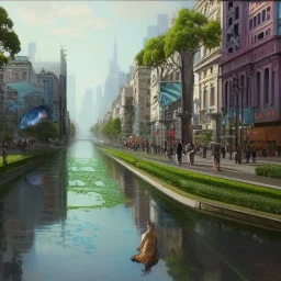 Billboards,river,Plaza, Times Square,Beaux Arts architecture,+palladio+liveable street+detailed facades+green city,uphill road,trees on walkway,elegant avenue, biopunk+Bueno Aires,vienna,alphonse mucha, greg rutkowski,matte painting, cryengine, hyper detailed, felix kelly, fantasy art, seb mckinnon"