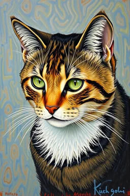 Portrait of a cat by Van Gogh