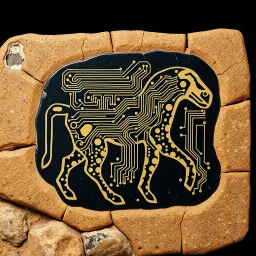 Paleolithic petroglyph circuit board