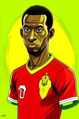 Jeremy Doku Belgian-Ghanaian footballer ,cartoon 2d