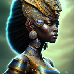 sango fantasy, fantasy magic, intricate, sharp focus, illustration, highly detailed, digital painting, concept art, matte, masterpiece head sexy view black African beauty black afro hair earth lady silver falcon head Egyptian princess