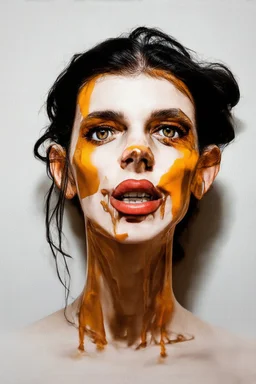 face melting 'in the style of Man Ray'