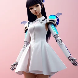 beautiful smooth realistic Japanese catgirl robot body with long legs run, cat aye, extremely sharp detail, finely tuned detail, ultra high definition, 8 k, unreal engine 5, ultra sharp focus, accurate wings