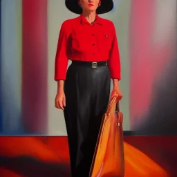 Full body portrait, painting, medium shot lady SocialistRealism