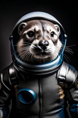 otter wearing a space suit