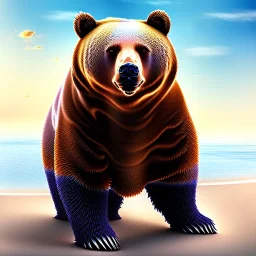 bear on the beach