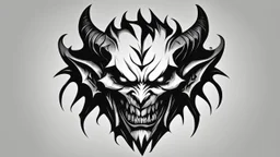 demon logo black and white