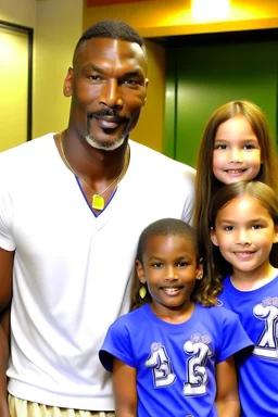 karl malone with children