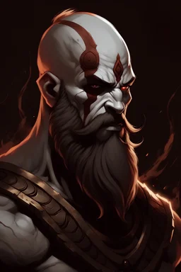 Kratos in hades art style