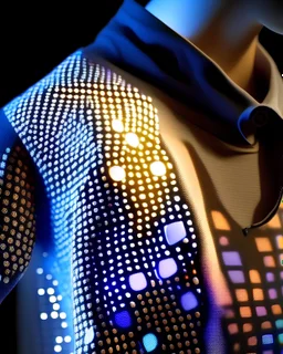 A nanobot-infused smart fabric that can change color, pattern, and texture in response to voice commands, enabling users to instantly customize their clothing and accessories.