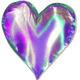 electric heart iridescent cloth