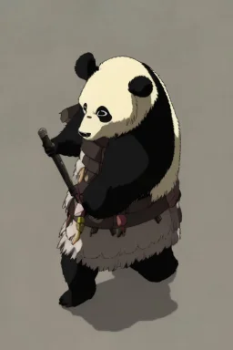 Panda in samurai armour