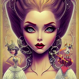 extrem tim burton style and disney style of the evil stepsisters, sharp focus, beautiful eyes