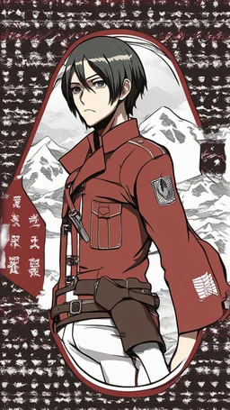 attack on titan red kolos pattern for snowboard