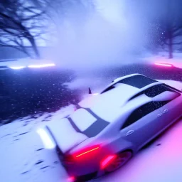 a car with a human face driving fast in a snow storm, hyper realistic, unreal engine, 8k, ultra high resolution, realistic, photo, dramatic, unreal engine, hyper real, ultra high resolution, 8k, lsd, acid, psychedelic, dancing, video game, mist, light rays