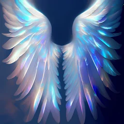 iridescent angel wings