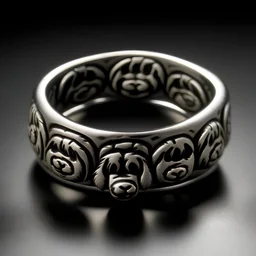 ring of paw prints