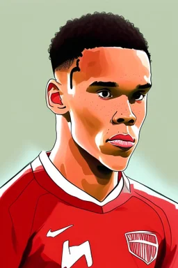 Trent Alexander-Arnold English soccer player player cartoon 2ي