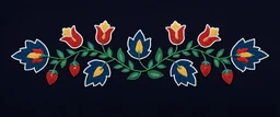Cree beaded flowers and leaves