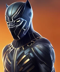 black panther, golden armor suit, full body close up, soft light atmosphere, light effect，vaporwave colorful, concept art, smooth, extremely sharp detail, finely tuned detail, ultra high definition, 8 k, unreal engine 5, ultra sharp focus