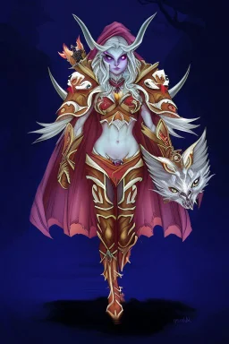 sylvanas windrunner in a dark forest light by the moon light jim lee style