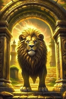 The Lion who became a gate keeper and protected the kingdom form destruction