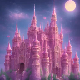 luminous pink castle