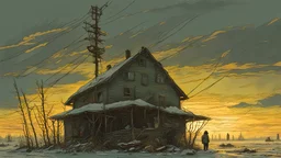 Sinister Sun, Denis Sarazhin, Peter Fischli, Simon Stalenhag, ominous sky