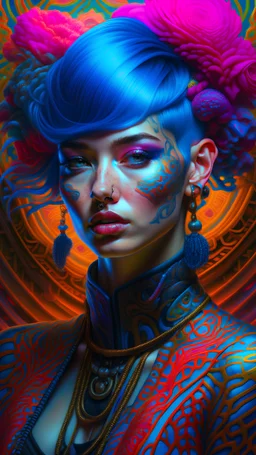 Punk rock goddess concept art portrait by Casey Weldon, Olga Kvasha, Miho Hirano, hyperdetailed intricately detailed gothic art trending on Artstation triadic colors Unreal Engine 5 detailed matte painting, deep color, fantastical, intricate detail, splash screen, complementary colors, fantasy concept art, 8k resolution, gothic deviantart masterpiece, full body head to toe,