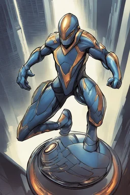 Ariek's superhero suit would have a sleek and futuristic design, with a holographic emblem representing their telekinetic powers.