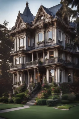 A beautiful Victorian mansion.