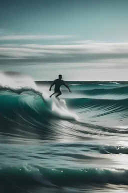 a man surfing in the ocean