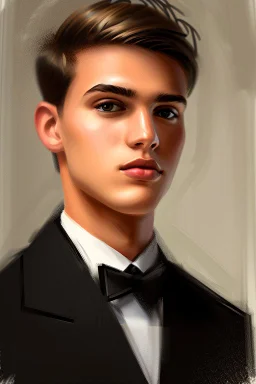 Extremely rich young guy portrait