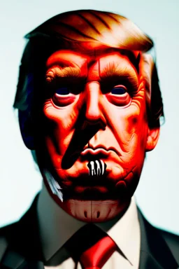 Ultra realistic image, Donald trump zombie, zombie performance, suit, skull, blood, torn arm, night, walking twisted, waist up view, thriller style, dark ambient, highly detailed, White House background, concept art, unreal engine 5, ray tracing, RTX, ultra detail, volumetric lighting, high definition, high resolution.