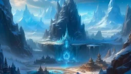 "Step into a world of magic and wonder in Arcadia, where the hamadryads reign over the frozen mountains, their powers imbuing the landscape with a mystical aura."