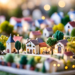 Provençal Miniature village with bokeh effect