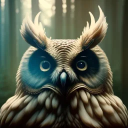 intricate details, realistic, octane, unreal engine, portrait, natural lighting,shiny, Photorealism, High detail, Hyper realistic Owl in forest, macro lens blur,sharp focus,masterpiece trending by artstation