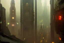 Art deco Metropolis +alphonse mucha, greg rutkowski,matte painting, cryengine, hyper detailed, felix kelly, fantasy art, seb mckinnon