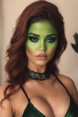 Demi Rose is an extremely gorgeous looking Martian Vampire with green skin and red hair