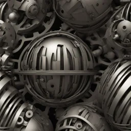 beautiful, simple and detailed industrial mechanical texture spherical