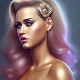 katy perry,standing, full body portrait, digital art by artgerm