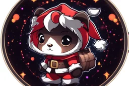 sticker Chibi santa-claus in 8k solo leveling shadow artstyle, in the style of fairy academia, hollow knight them, close picture, neon lights, intricate details, highly detailed, high details, detailed portrait, masterpiece,ultra detailed, ultra quality