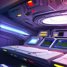 galactic ship interior, command post