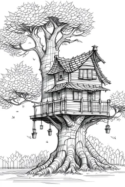 dibujo casa con forma de arbol