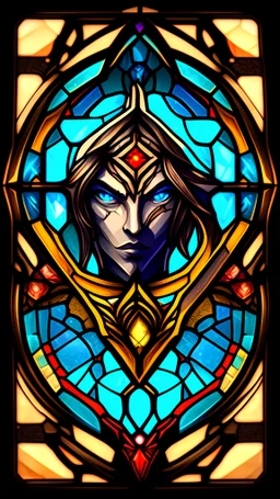 a stained glass picture of planet, epic legends game icon, symmetrical portrait rpg avatar, game icon stylized, intricate art deco patterns, game icon, intricate stained glass triptych, 4 k symmetrical portrait, 4k symmetrical portrait, in style of primal fire gun, ios app icon, stained glass art, app icon, game icon asset, dishonored