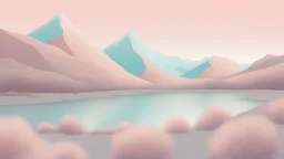 Chill landscape, pastel colors