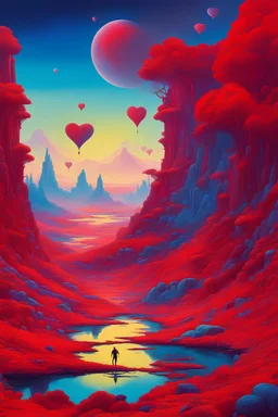 With hearts pounding and anticipation coursing through their veins, the team entered the vibrant red zone. It was as if they had stepped into a surreal painting, a living masterpiece born from the depths of Roger Dean's imagination. The atmosphere crackled with an otherworldly energy, enveloping them in a kaleidoscope of colors that seemed to breathe and pulsate. Clad in their translucent red uniforms, the team moved forward with an air of purpose. Each step they took resonated with the harmonio
